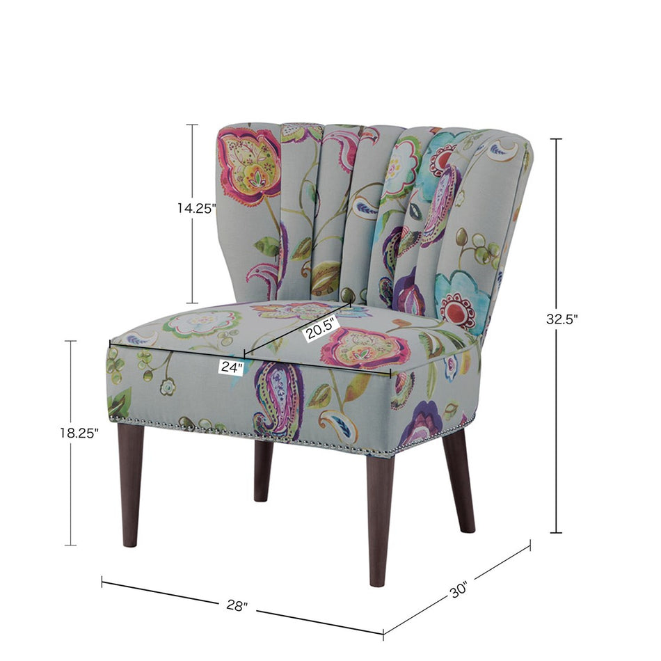 Korey Channel Back Slipper Chair - Multicolor