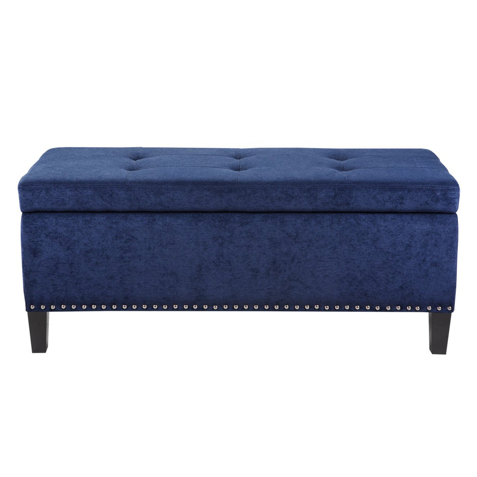 Shandra II Tufted Top Soft Close Storage Bench - Blue