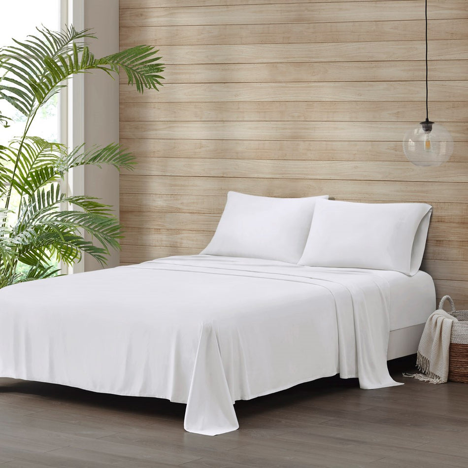 Beautyrest Tencel Polyester Blend Sheet Set - White - Full Size