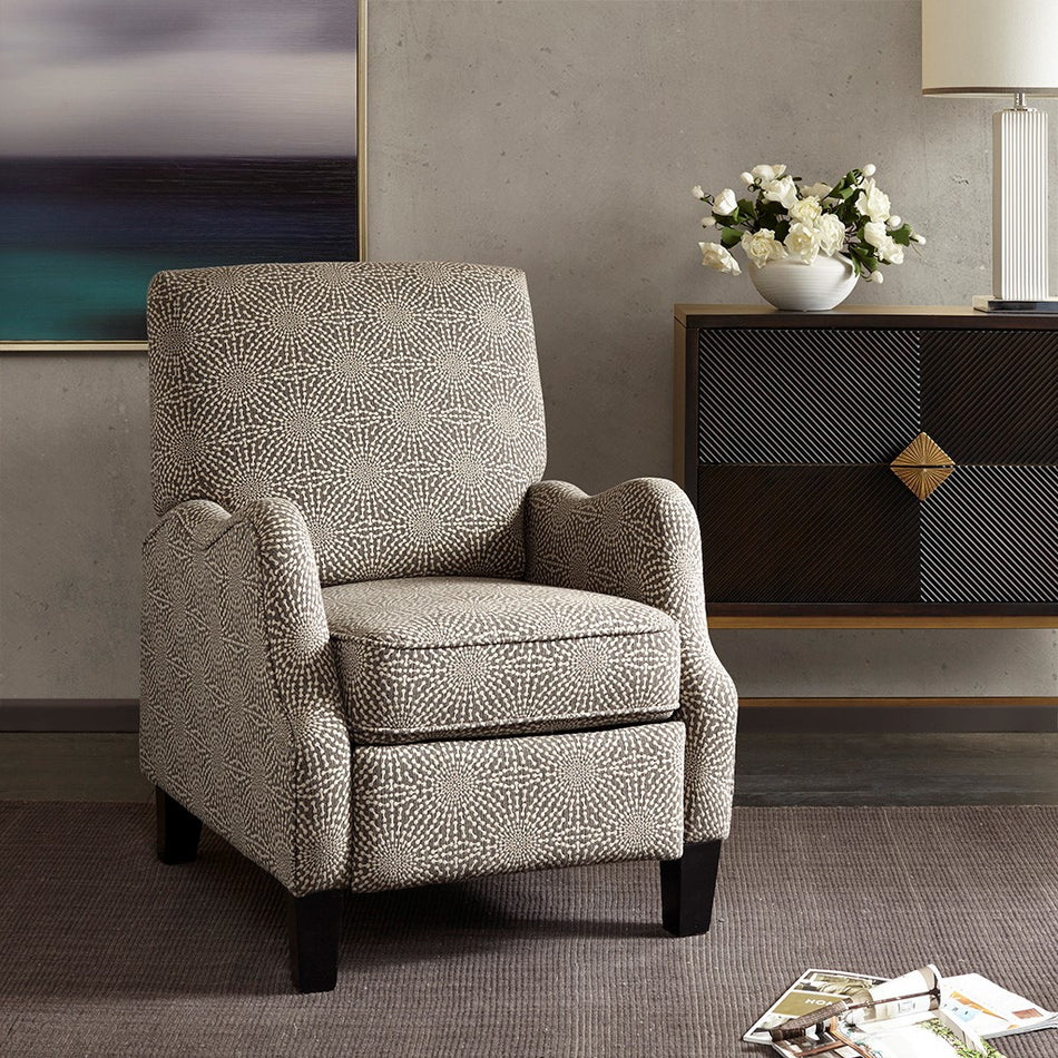 Madison Park Hoffman Push Back Recliner - Beige Multi