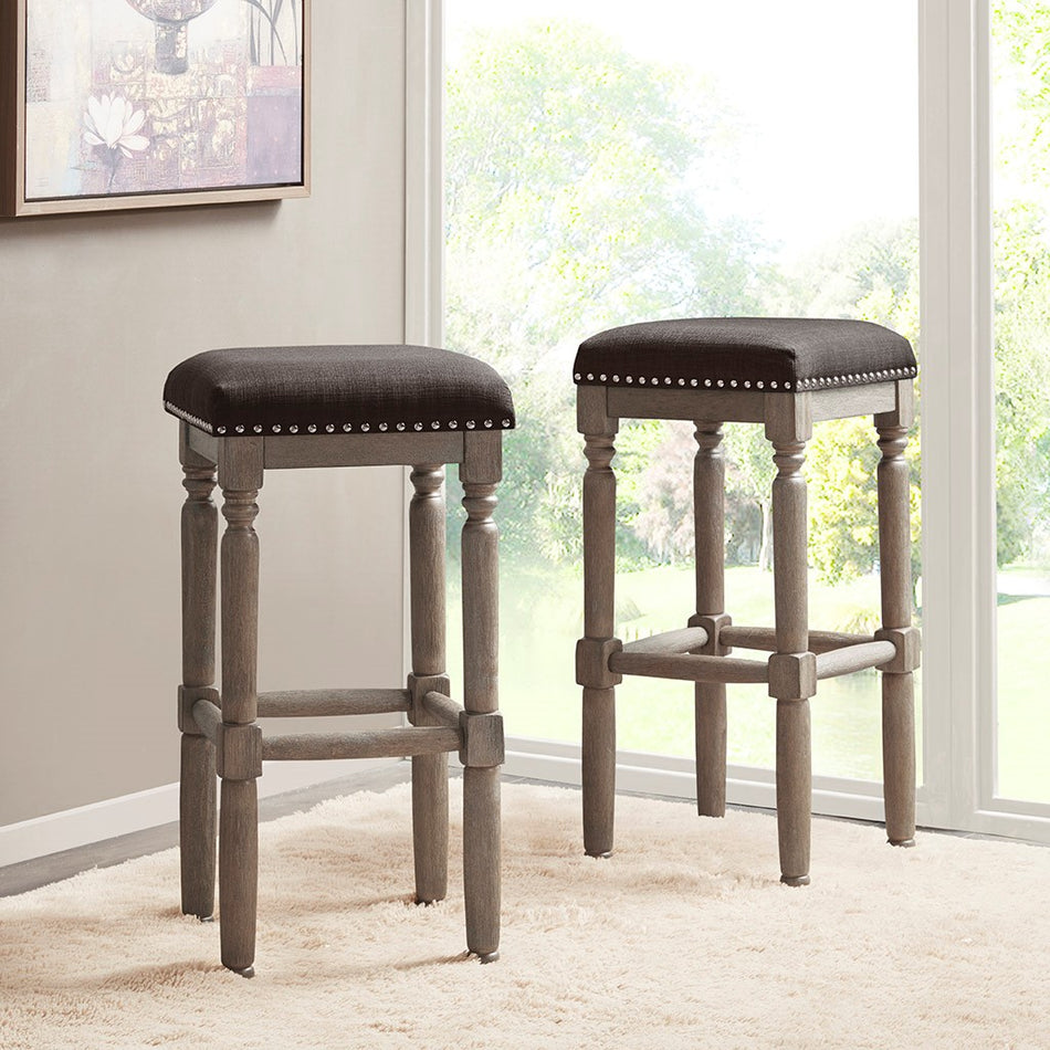 Madison Park Cirque Bar Stool Set of 2 - Gray
