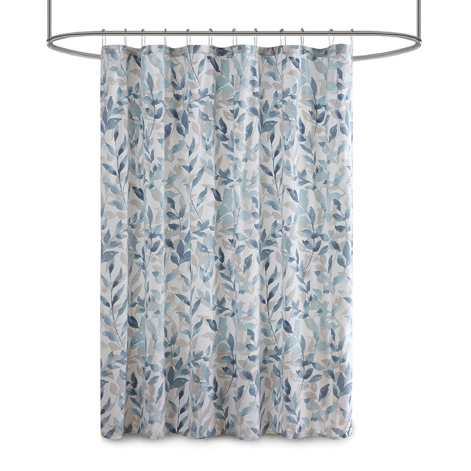 Sofia Botanical Printed Shower Curtain - Blue - 72x72"
