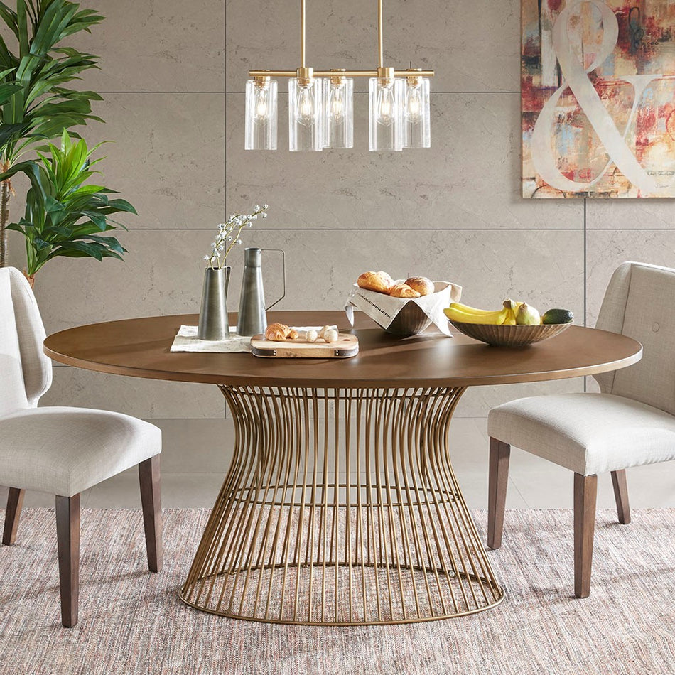 INK+IVY Mercer Oval Dining Table - Bronze 
