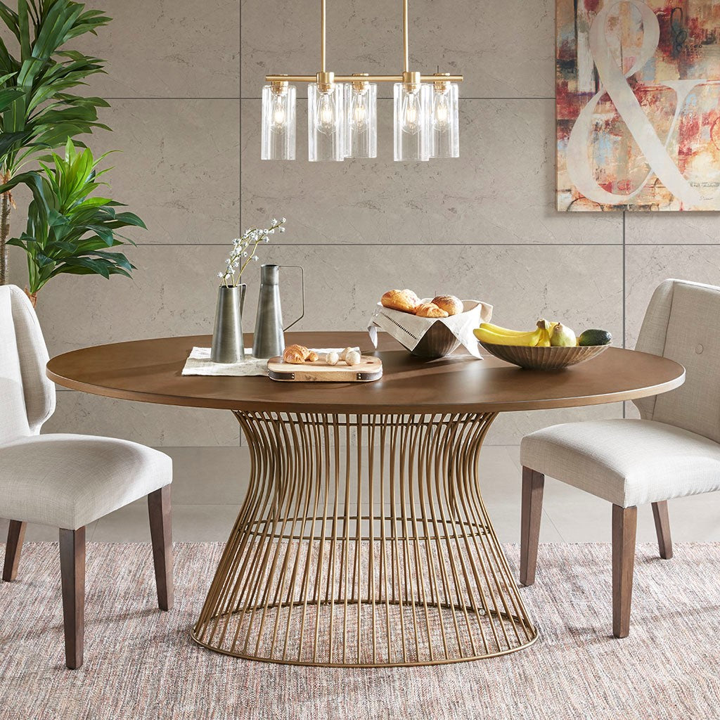INK+IVY Mercer Oval Dining Table - Bronze 
