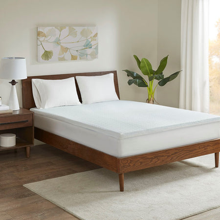 Sleep Philosophy 2" Gel Memory Foam with 3M Cover 2" Memory Foam Mattress Topper - White - Twin XL Size