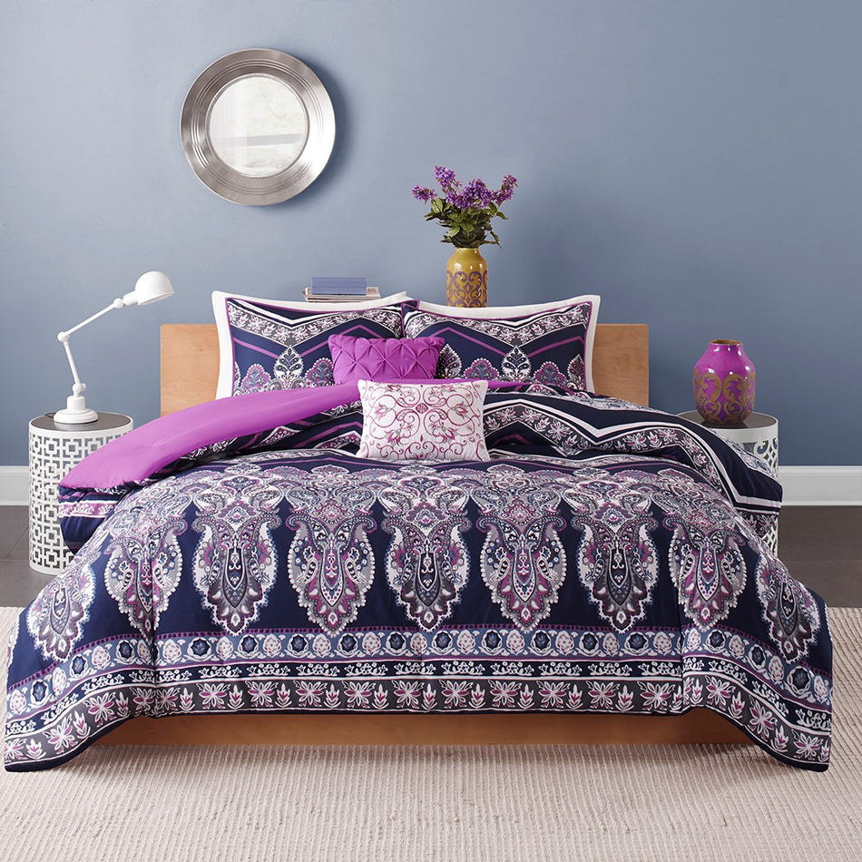 Adley Comforter Set - Purple - Twin Size / Twin XL Size