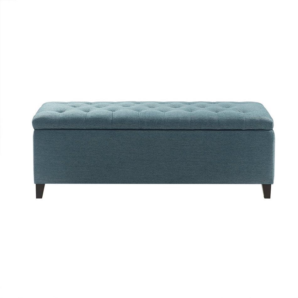 Shandra Tufted Top Soft Close Storage Bench - Blue