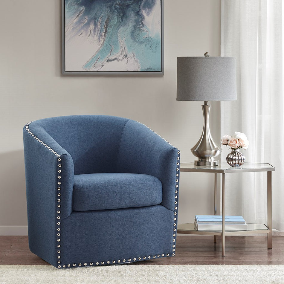 Madison Park Tyler Swivel Chair - Blue