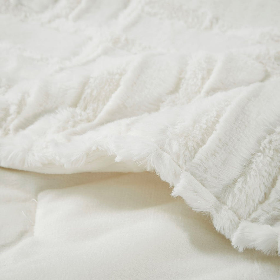 Arctic Ultra Plush Down Alternative Throw - Ivory - 50x60"