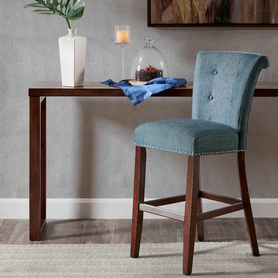 Madison Park Colfax 30-Inch Bar Stool - Blue