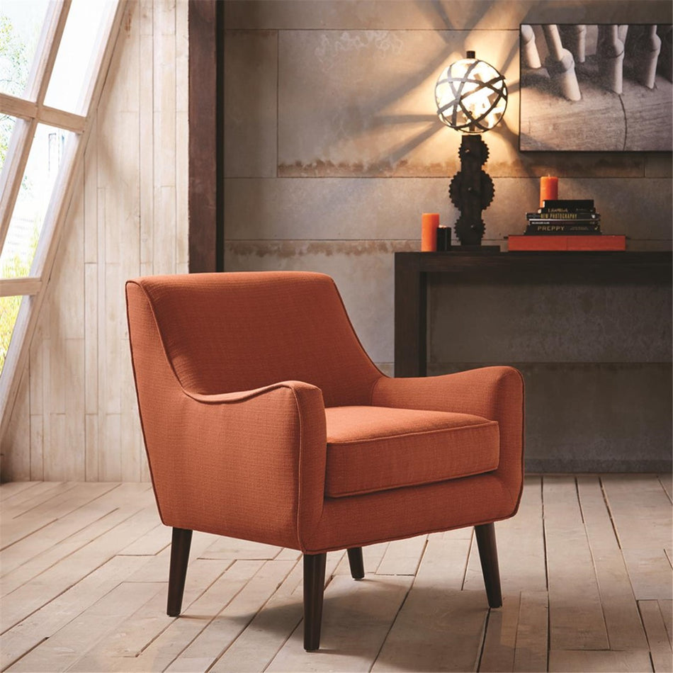 Madison Park Oxford Mid-Century Accent Chair - Burnt Orange 