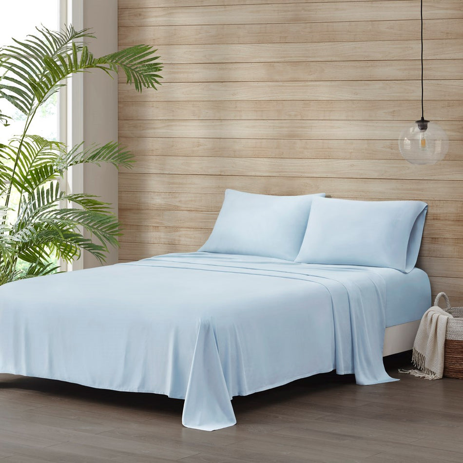 Beautyrest Tencel Polyester Blend Sheet Set - Blue - Queen Size