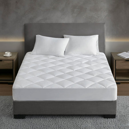 Croscill Signature Dobby Cotton Waterproof Mattress Pad - White  - King Size Shop Online & Save - ExpressHomeDirect.com