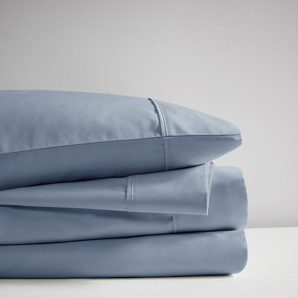 525 Thread Count Cotton Blend Sheet Set - Blue - Queen Size