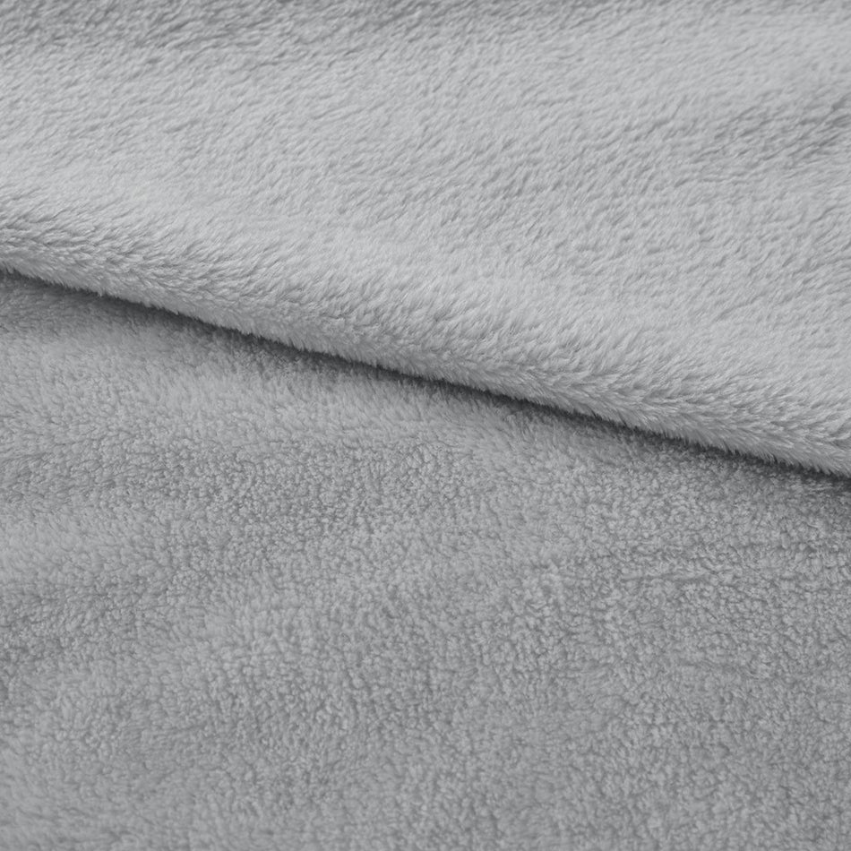 Antimicrobial Plush Blanket - Grey - Twin Size