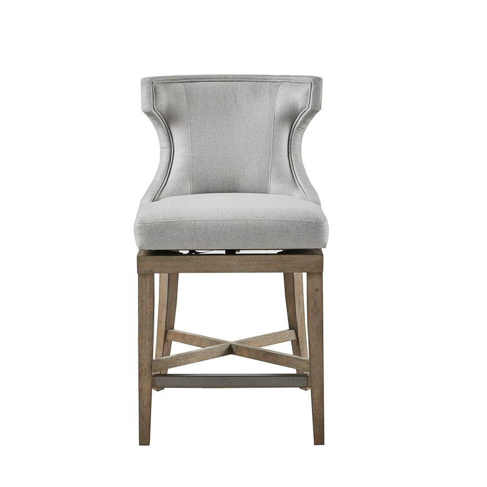 Carson Counter Stool with Swivel Seat - Light Grey