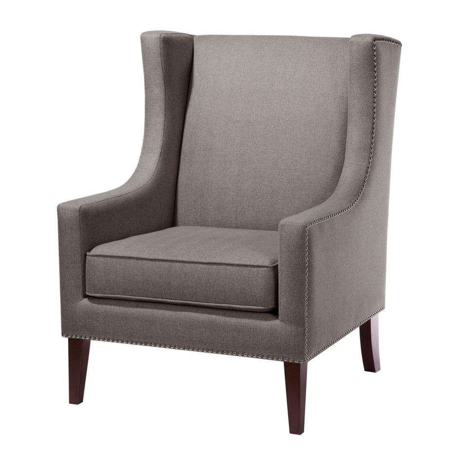 Barton Wing Chair - Dark Gray