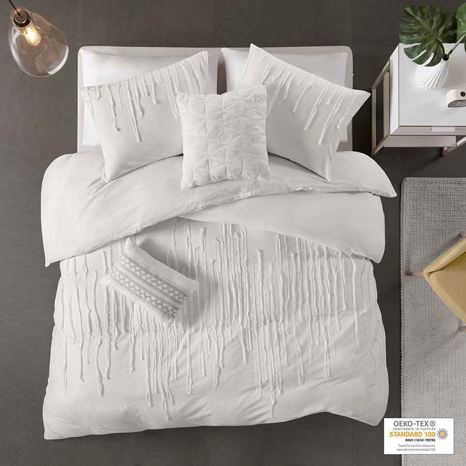 Urban Habitat Paloma Cotton Comforter Set - Ivory - Twin Size / Twin XL Size