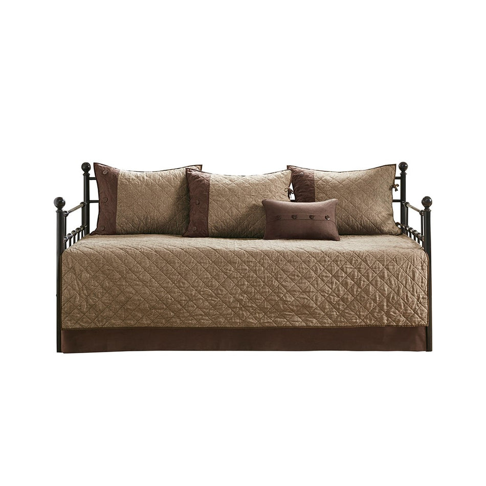Boone 6 Piece Reversible Daybed Cover Set - Brown - Daybed Size - 39" x 75"