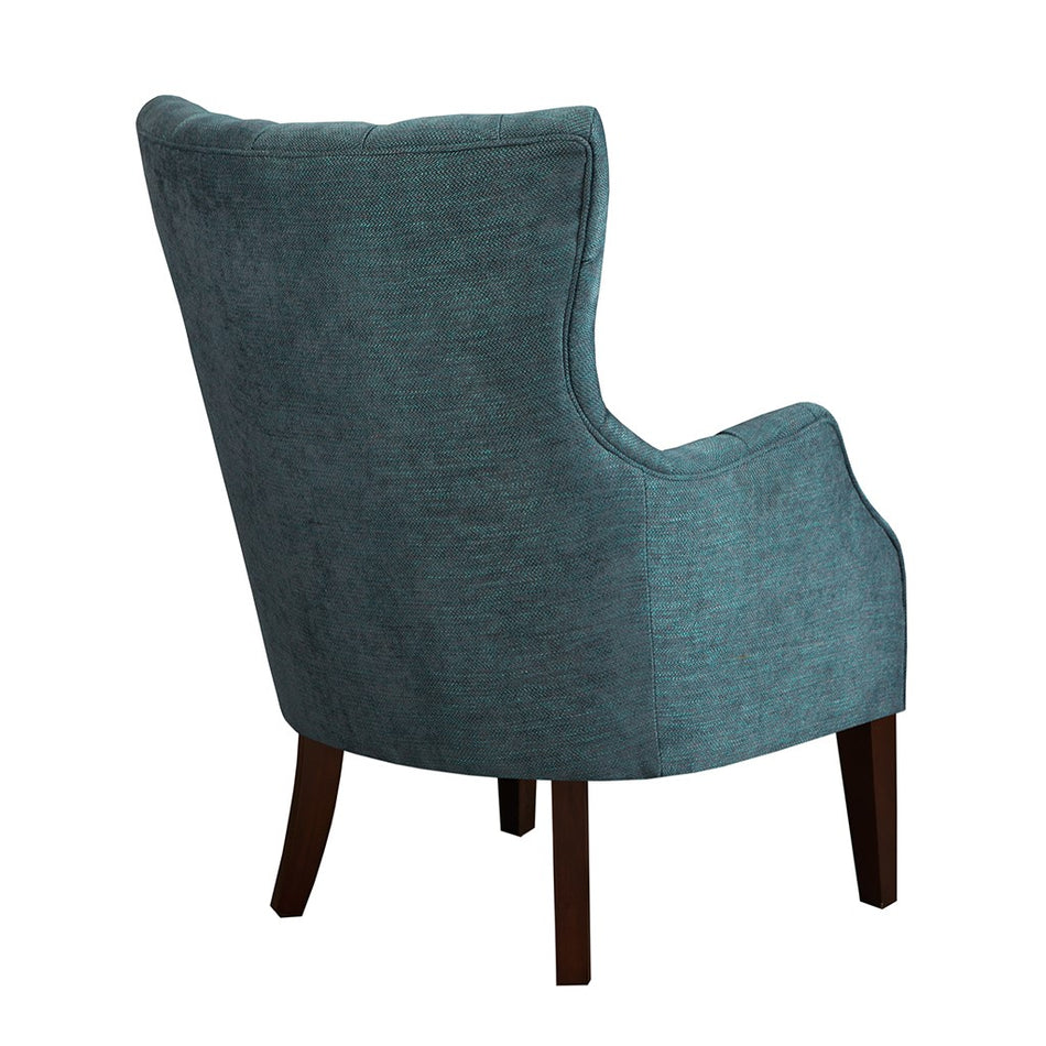 Hannah Button Tufted Wing Chair - Teal