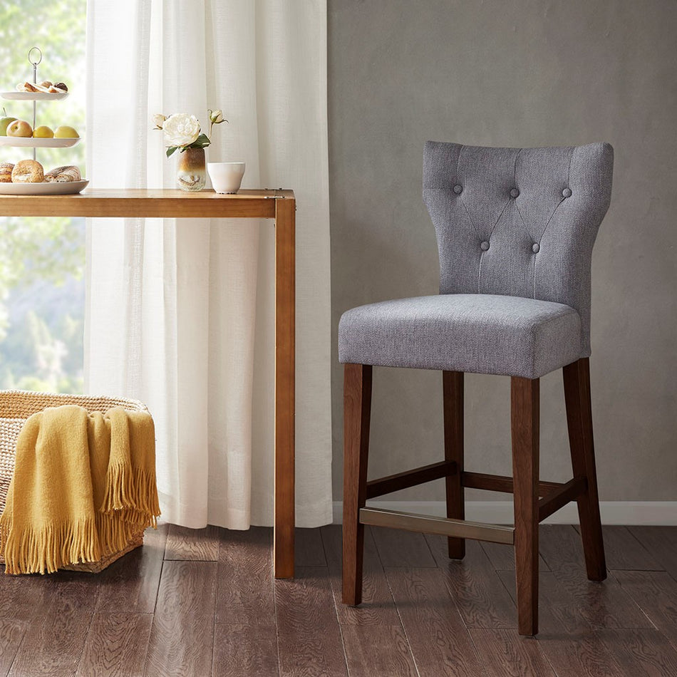 Madison Park Avila Tufted Back Counter Stool - Grey