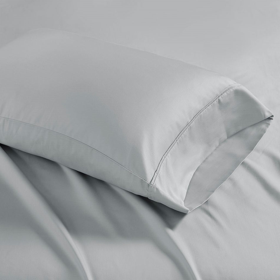 Madison Park 1500 Thread Count Cotton Blend 2 PC Pillowcases - Grey - Standard Size