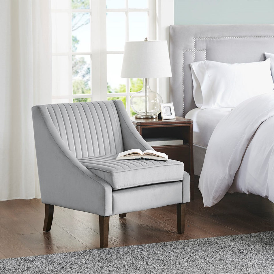 Florian Upholstered Accent Chair - Light Gray
