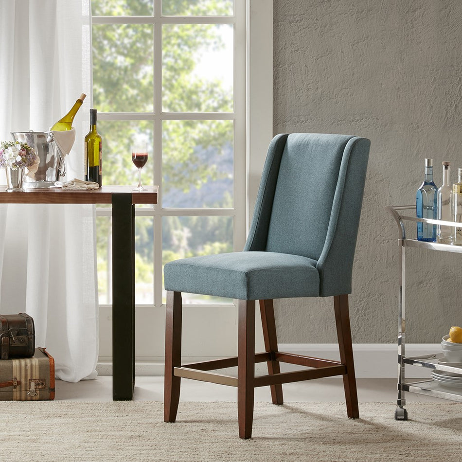 Madison Park Brody Wing Counter Stool - Blue 