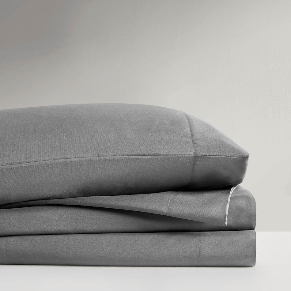 Microfiber All Season Soft Touch Sheet Set - Charcoal - Queen Size