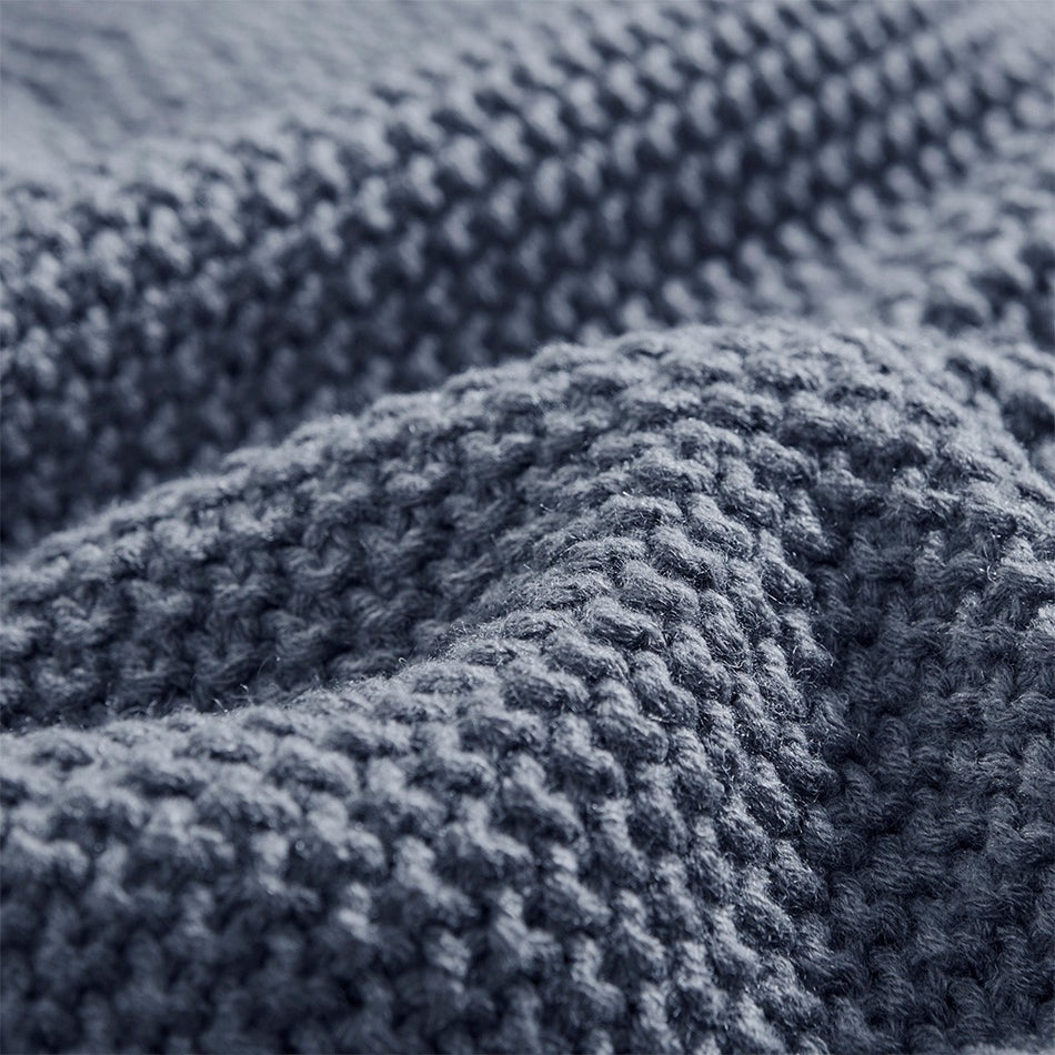 Bree Knit Blanket - Indigo - Full Size / Queen Size