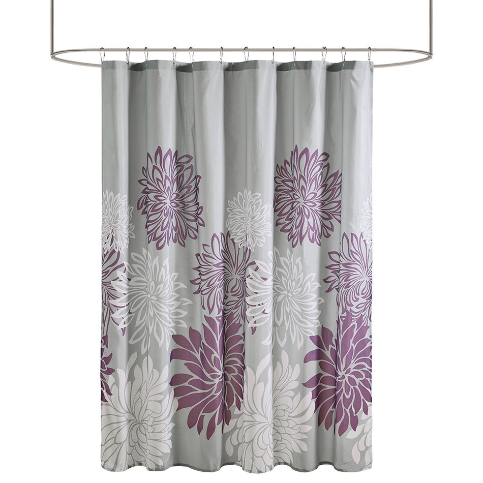 Maible Printed Floral Shower Curtain - Purple - 72x72"