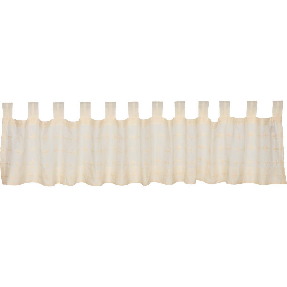 April & Olive Willow Creme Tab Top Valance 16x90 By VHC Brands
