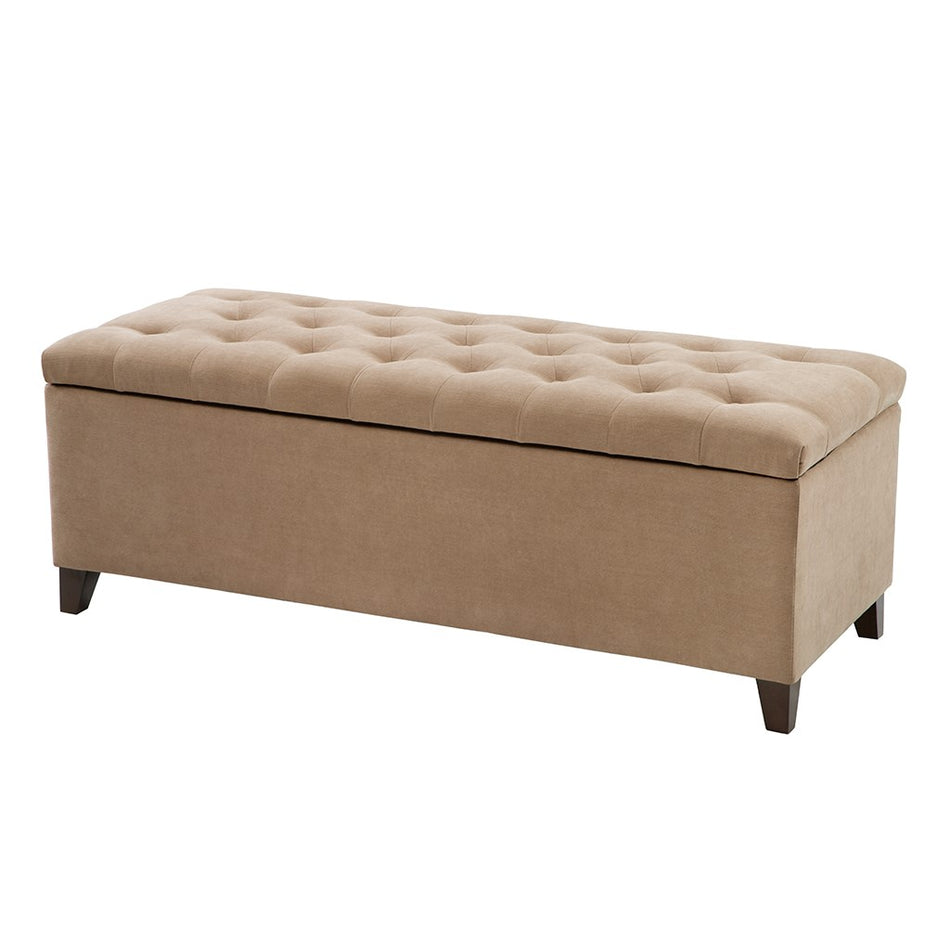 Shandra Tufted Top Soft Close Storage Bench - Sand