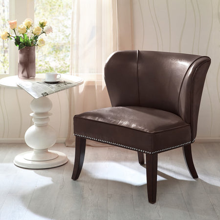 Madison Park Hilton Armless Accent Chair - Brown