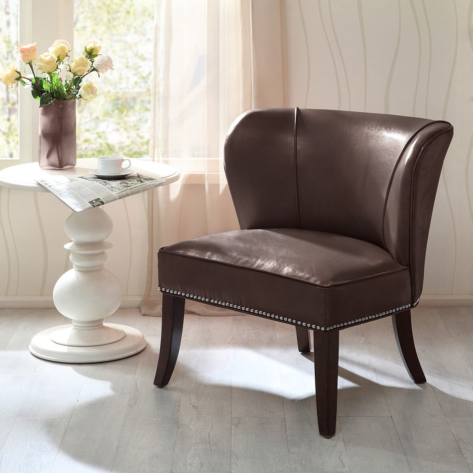 Madison Park Hilton Armless Accent Chair - Brown