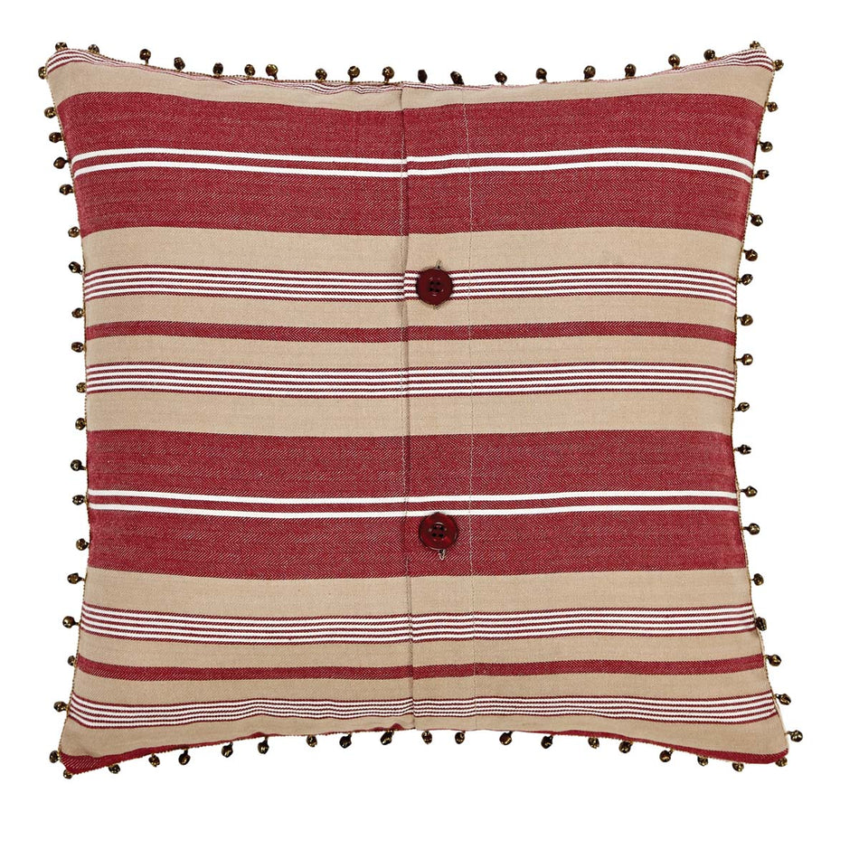 Seasons Crest Vintage Stripe Noel Pillow 16x16 By VHC Brands