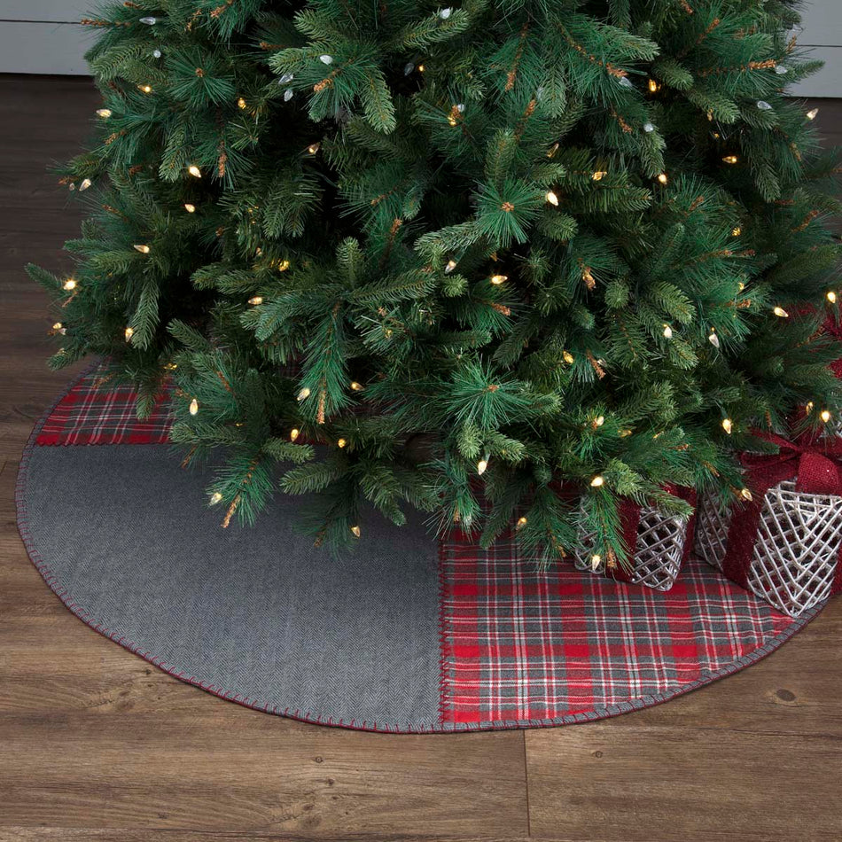 Seasons Crest Anderson Patchwork Tree Skirt 55 By VHC Brands