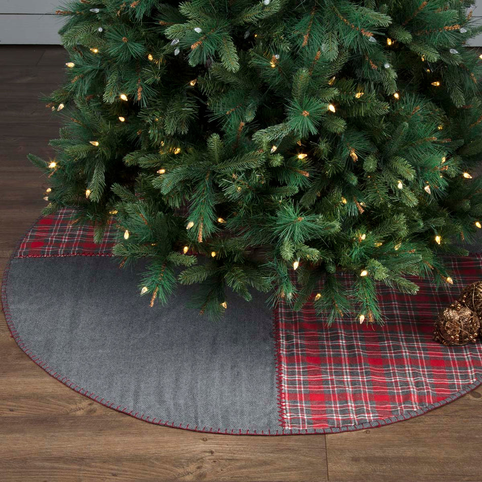 Seasons Crest Anderson Patchwork Tree Skirt 60 By VHC Brands