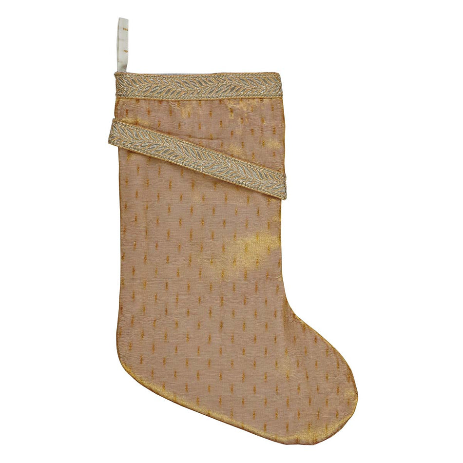 Seasons Crest Tinsel Stocking 11x15 By VHC Brands