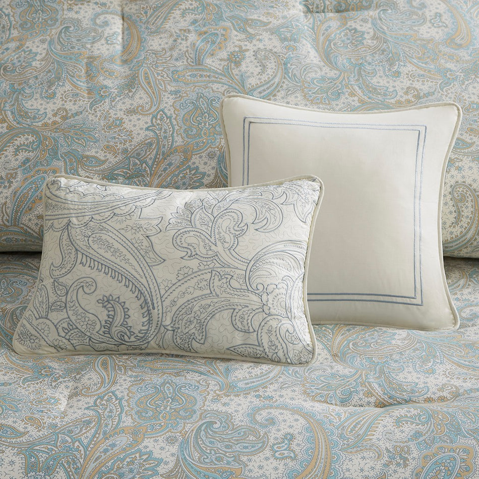 Chelsea Cotton Oblong Pillow - Blue - 12x18"