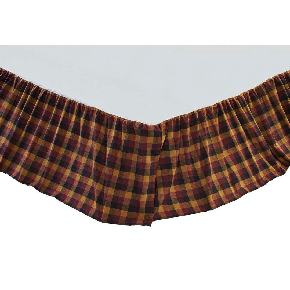 Mayflower Market Heritage Farms Primitive Check King Bed Skirt 78x80x16 By VHC Brands