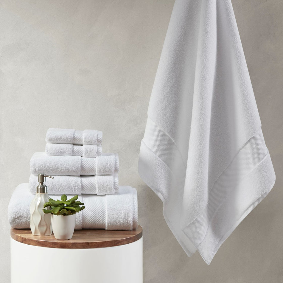 Madison Park Signature Splendor 1000gsm 100% Cotton 6 Piece Towel Set - White
