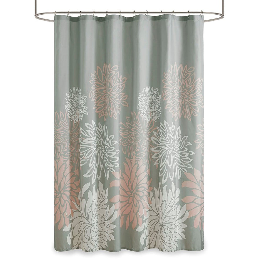 Maible Printed Floral Shower Curtain - Blush - 72x72"