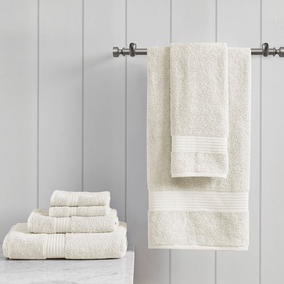 Madison Park Organic 6 Piece Organic Cotton Towel Set - Ivory