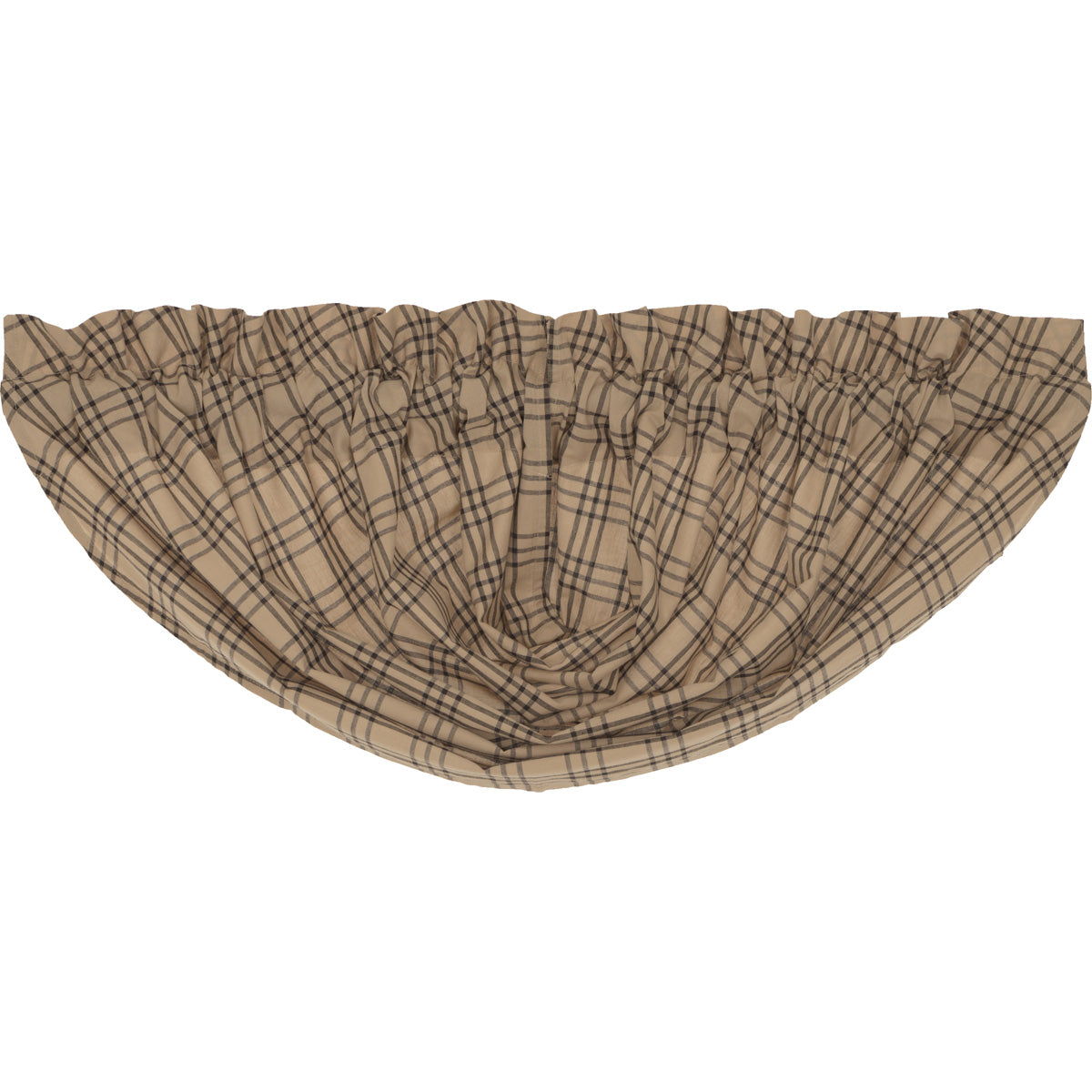 April & Olive Sawyer Mill Charcoal Plaid Balloon Valance 15x60 By VHC Brands