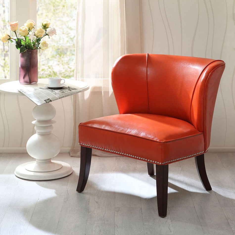 Madison Park Hilton Armless Accent Chair - Orange