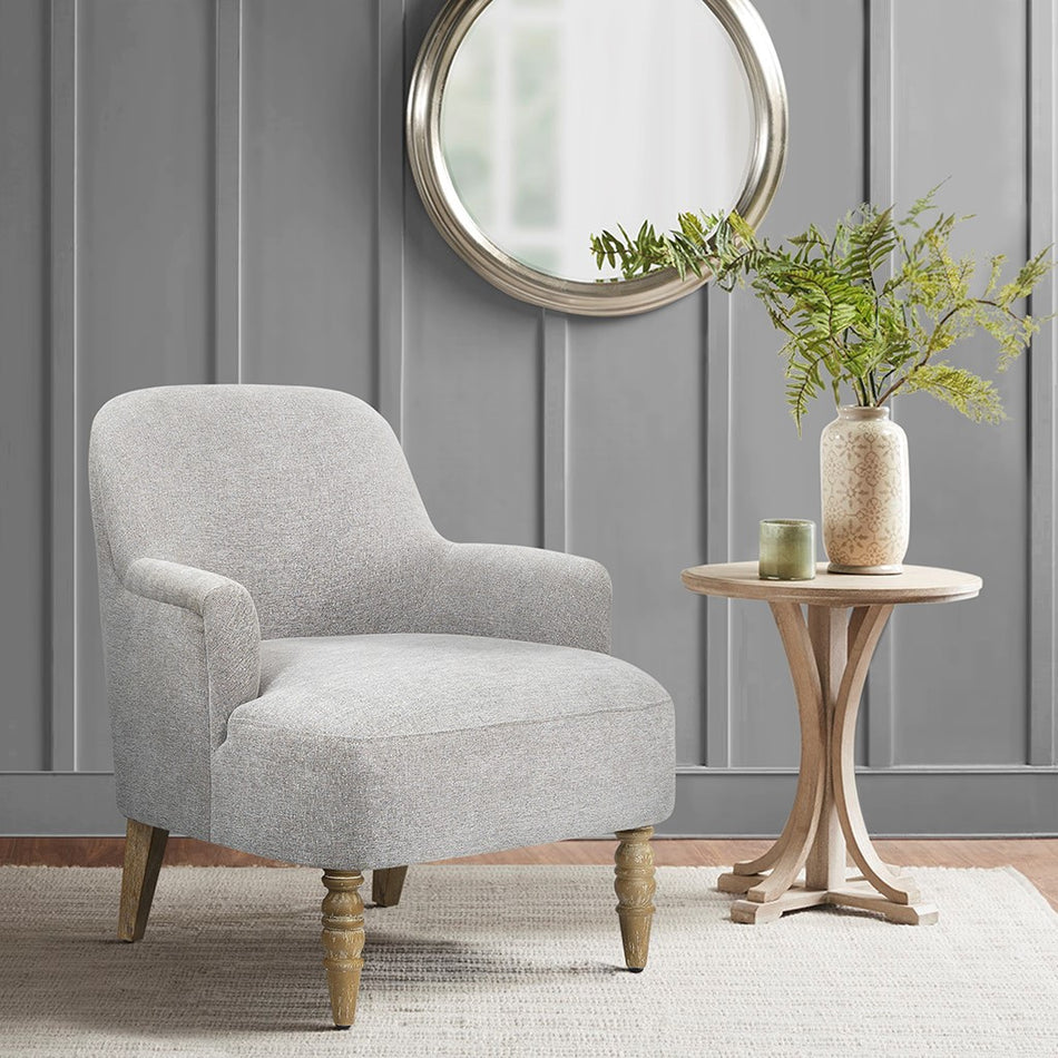 Martha Stewart Jada Upholstered Accent Chair - Light Grey 