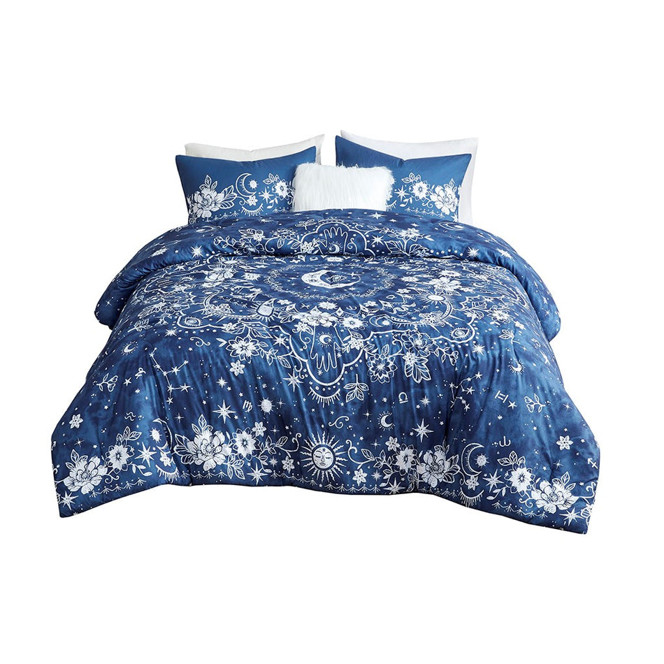 Stella Celestial Comforter Set - Navy - Full Size / Queen Size
