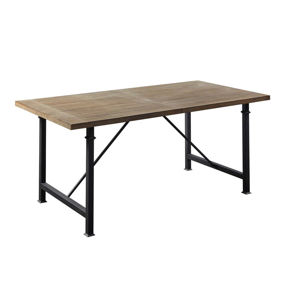Cirque Dining Table with Metal Legs - Grey