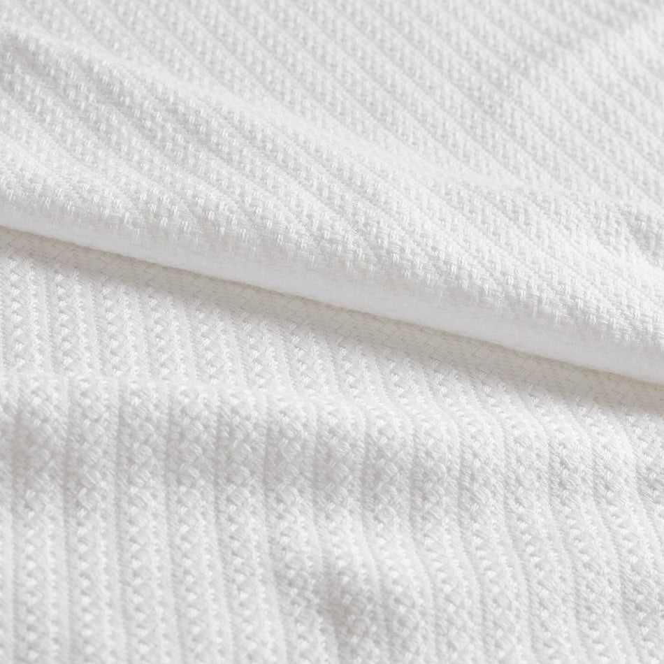 Liquid Cotton Blanket - White - Full Size / Queen Size